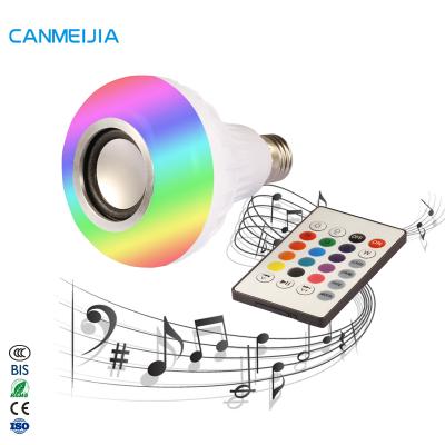 China 12W E27 disco music player speaker bulb bombilla residential colorful intelligent RGB Smart Wifi led bulb, music light bulb for sale