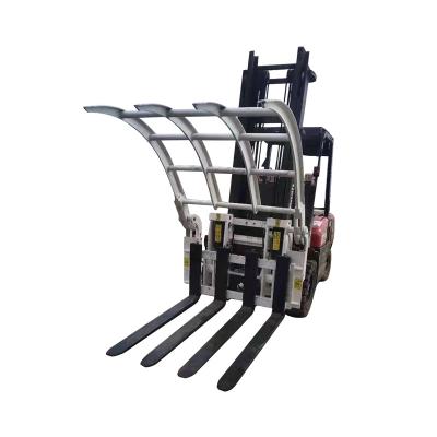 China Hotels Forklift clamp attachments material rubbish handling clamps broke scrap handler log holder for sale