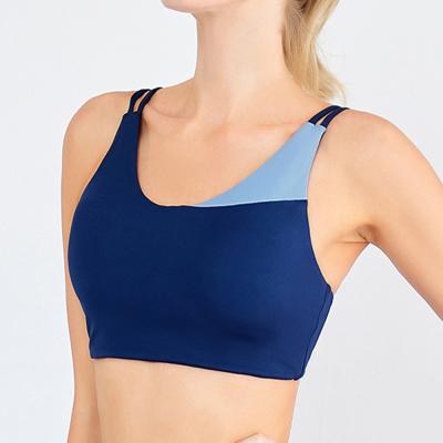 China Gym 2021 High-Support Breathable Eco-Friendly Comfortable Crop Yoga Bra Crossback Halter Sports Bra Top for Women for sale