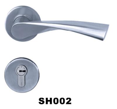 China Modern Solid SUS304 Lever Handle Mount Door Handle Stainless Steel Door Handle for sale