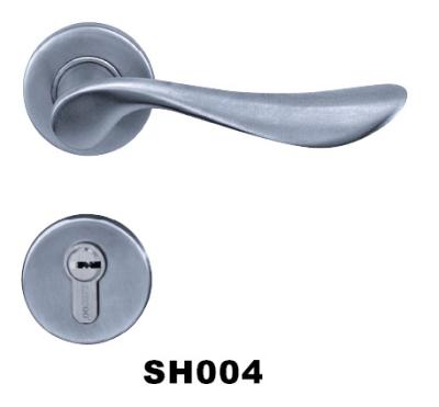 China Modern Solid SUS304 Lever Handle Mount Door Handle Stainless Steel Door Handle for sale