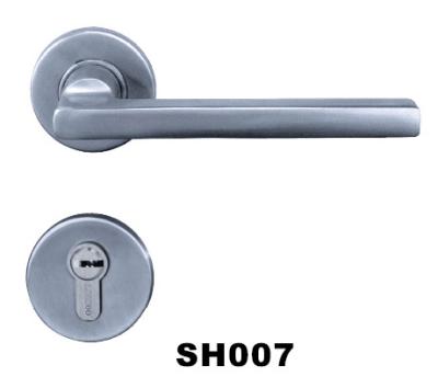 China Modern Solid SUS304 Lever Handle Mount Door Handle Stainless Steel Door Handle for sale