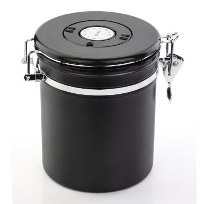 China Food Grade 304 Round Empty Canister/Coffee Coffee Tea Stainless Steel Canisters Box Tin Container Box Metal Tea With Double Tin Hasp for sale