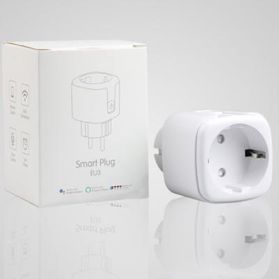 China Amazon Alexa Google Home Tuya Wifi Remote Control Smart Plug EU Residential/Multi-Purpose Wireless Standard Smart Socket for sale