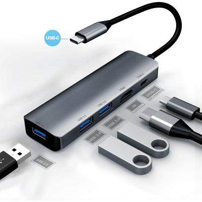 China 15cm fixed line 5 in 1 multifunctional conversion interface, USB C hub with USB-C port, USB 3.0 111*33*15mm for sale