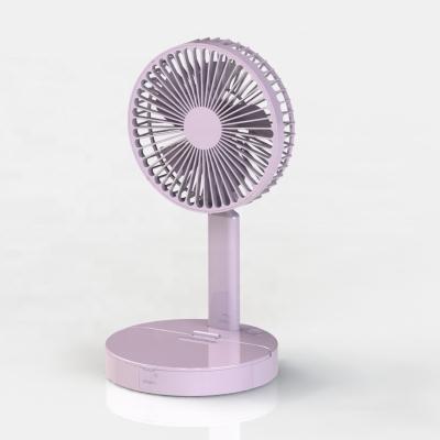 China Beauty Outdoor Rechargeable Natural Soft Portable Folding Mirror USB Battery Blade Fans Mini Wind Fan Mute Fan for sale