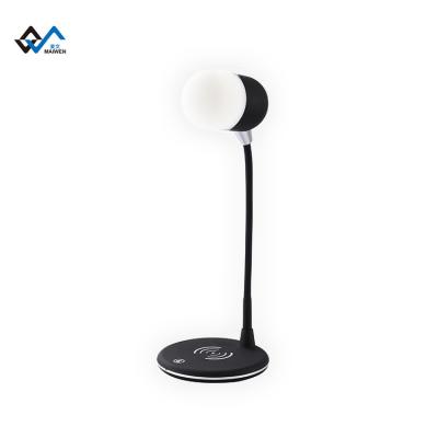 China Wireless Charger for Cell Phone 3-in-1 Blueteeths Home Style Speaker, Wireless Charging, Adjustable Brightness Desk Lamp Speaker for sale