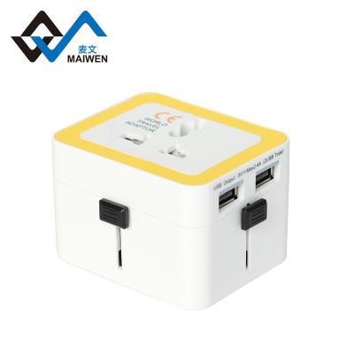 China Maiwen Gift Europe Dubai Malaysia 2 USB Travel Charger Electrical Adapter Residential/Multi-Purpose Promotional Quick Plug Socket for sale