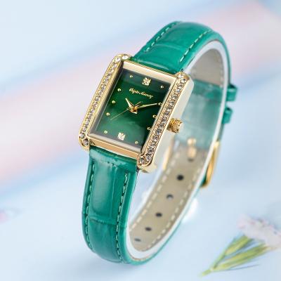 China Diamond Women Watches Iced Out Crystal Setting Square Quartz Watch Automatic Date Luxury Brand Female Unique Gift For Girls for sale