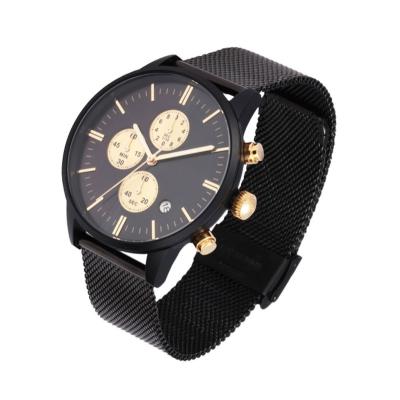 China Automatic Date Quartz Watch Gold Frosted Logo Starry Star Dust Dial Women Stainless Steel Mens Luxury Custom Quartz Watch With Date Function for sale