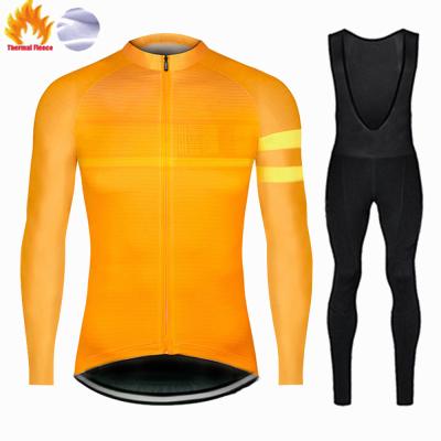 China 2021 Winter Fleece Breathable Men Keep Warm Cycling Jersey Top Set Mountian Bicycle Clothes for sale