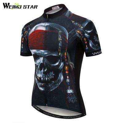 China 2021 Bone Breathable Pirate Men's Summer MTB Cycling Tank Top Shorts Shirt Men's Inclined Cycling Tank Top for sale