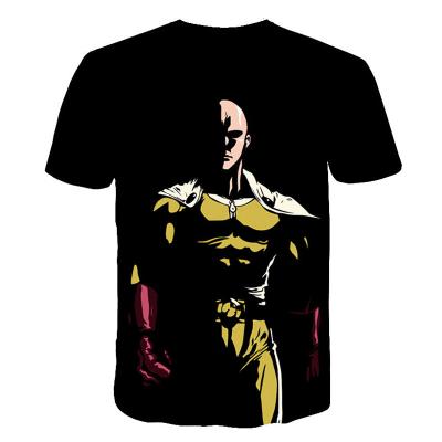 China Anti-wrinkle Mens Polyester T-shirt Running 3D Printing Sublimation Made Into Anime 3D T-shirt for sale