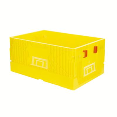 China Simple Practical Plastic Vegetable Crates Minimalist Oversized Mobile Folding Storage Box Container For Supermarket Shelves for sale