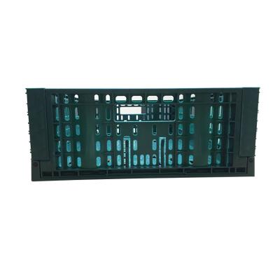 China Durable Mesh Plastic Turnover Pallet Box Milk Fruit Vegetable Turnover Storage Box Folding Stackable Plastic Crates for sale