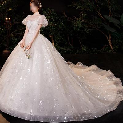 China Vintage gothic anti-static simple atmosphere super minimalist bridal wedding dress manufacturer-supplier for sale