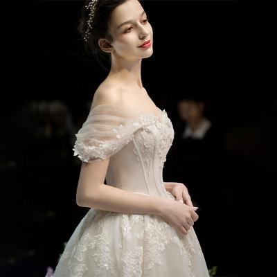 China Ice Blue Luxury Anti-static Japanese Collar Gold Wedding Dress Party Lace Wedding Dress For Ladies for sale