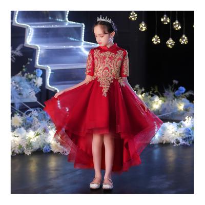 China Anti-wrinkle Customization Girls Embroidered Dress Luxury Tulle Teen Girls Dress Party Kids Girl Breathable for sale