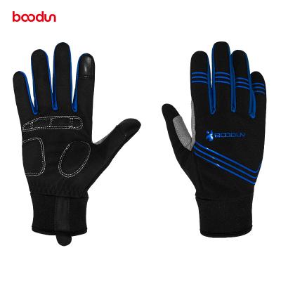 China Protect Hands Boodun Full Finger Cycling Winter Gloves Touch Screen Waterproof Running Cycling For Men And Women for sale