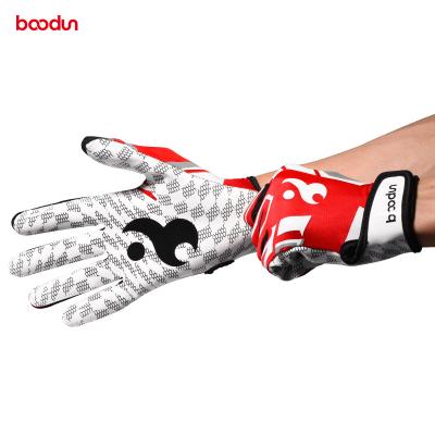 China Custom Leather American Baseball Cricket Football Gloves SPORT Boodun Professional Baseball Receiver For Swiping Kip Batting Gloves for sale