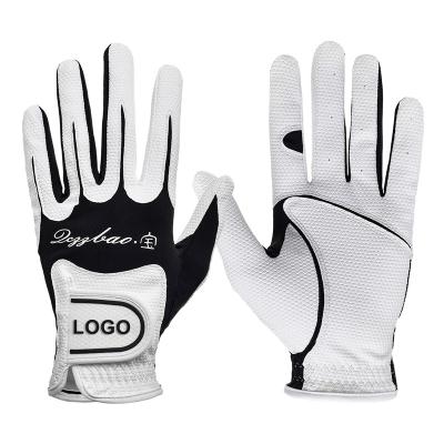 China Boodun OEM Anti-Slip High Quality Custom 1576 Logo Mens Sheepskin Sports Anti-Slip Premium Cabretta Leather Golf Gloves for sale