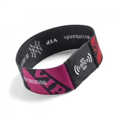 China Festival waterproof stretch woven rfid wristband nfc strechy wristband / waterproof for sale