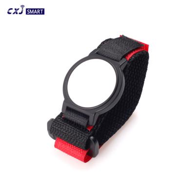 China Waterproof / 13.56mhz nfc wristband 213 rfid band nfc chip waterproof nylon woven wristband for sale