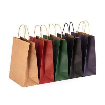 China Recyclable Portable Paper Bags Can Be Customized Printed Logo Shopping Paper Bags for sale