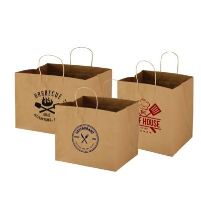 China Recyclable portable paper bag can be printed customized logo shopping paper bag square bottom paper bag for sale