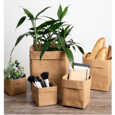 China Recyclable Washable Kraft Paper Storage Bag For Food And Fruit Storage for sale