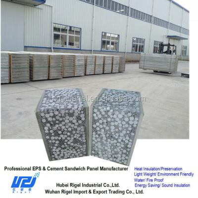 China Fireproof Heart Solid Light Weight Eco Friendly EPS Cement Sandwich Panel For Caravan for sale