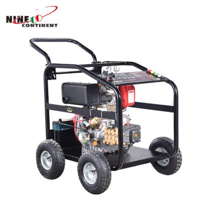 China JZ-1725CY Green Mobile Diesel High Pressure Washer Car Wash Machine Industrial Use for sale