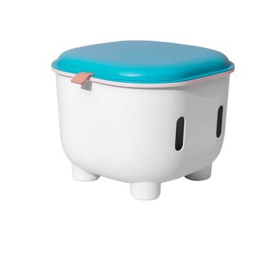 China Multifunctional Storage Children's Storage Sneak Double Color Matching Baby Toy Snack Storage Stool for sale