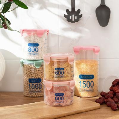 China Extra Large 1500mL Kitchen Food Storage Container Jar Air Tight Seal Easy Open Jar Plastic Freshness Keeping Air Lids Food Contain for sale