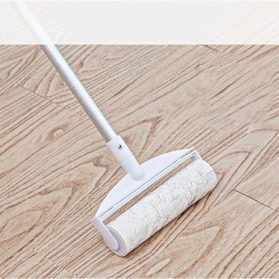 China Extendable Manual Sticky Floor Broom Handle Fiber Cleaning Roller Long for Broom, Pet Hair, Furniture, Car for sale