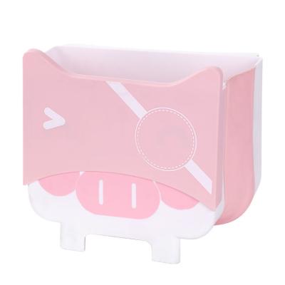 China Wall Mounted Cute Foldable Cartoon Trash Can Silicone Rubbish Bin Rubbish Bin Viable In Stock for sale