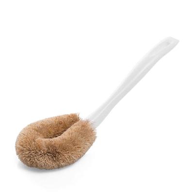 China Long Handled Brown Hair Brush Kitchen Washing Brush Pot Kitchen Long Handled Cleaning Brush for sale