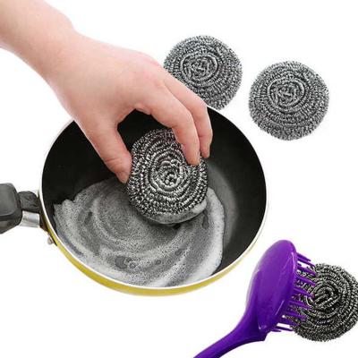 China Sustainable Hot Selling Custom Kitchen Bombs Pot Brush Extra Large Stainless Steel Ball Cleaning Wire for sale