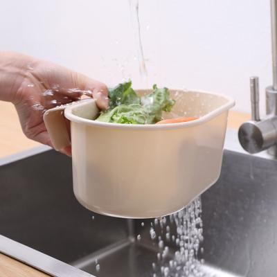 China Oval Hanging Type Unperforated Vegetable Basket Kitchen Morden Sink Drain Basket Wash Sink Drain Storage Basket for sale