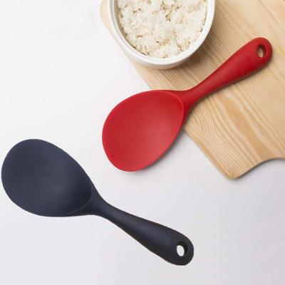 China Food Grade Kitchen Cookware Silicone Turner Disposable Spoon Nonstick Rice Paddle Silicone Spatula for sale