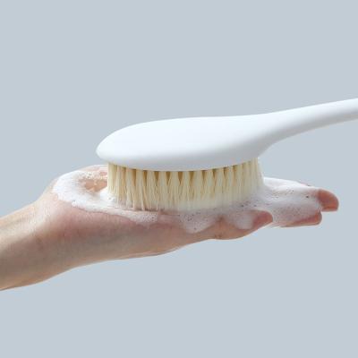 China Long Handle New Soft Back Brush Bpa Scrubber Shower Massage Silicone Bath Free Body Scrub Brush With Long Handle for sale