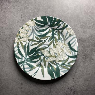 China Sustainable Plant Leaf Dinnerware Round Dish Sets For Family for sale