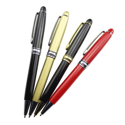 China Promotional Pen Good Quality Logo Printed Advertising Metal Pen Size Short Mount Empty Ballpoint Pen for sale