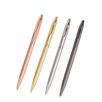 China Office & Tip Pen Office Supplies Elegant Custom Logo Pens Wholesale Luxury Metal Rose Gold School Pens for sale