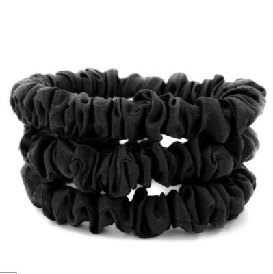 China Scrunchies Elastic Hair Ties Mulberry Silk Scrunchies Premium Scrunchy Natural Skinny 100% Silk Hair Scrunchies Real Small for sale