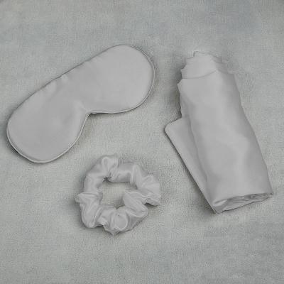 China Pure Silk Mask Scrunchies Eye Case Combination Anti-bacteria Silk Pillow Set for Hair and Skin Care for sale