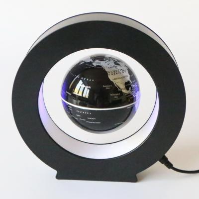 China ABS Wholesale Black Decorative Kids Magnetic Levitation World Floating Globe For Home Decor for sale