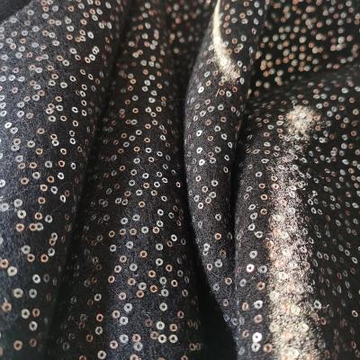 China Multi Color Breathable In Stock Knit Weave Bonded Jacquard Snap Sequins Lady Knitted Fabrics For Coat Suit Sweater for sale