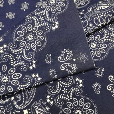 China Breathable and Comfortable Paisley Pattern Flower Organic Digital Printing 100%cotton Fabric for Shirt Blouse Dress Decoration for sale