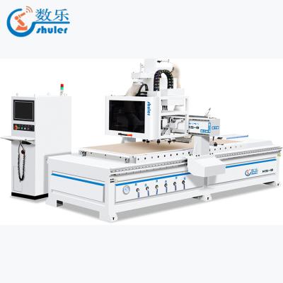 China New Hotels Style Woodworking Machinery with 9KW ATC Spindle and 8 Tool 2100 CNC Nesting Router Machine for Furniture Production for sale